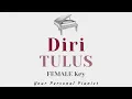 Download Lagu Diri - TULUS (FEMALE Key Karaoke) - Piano Instrumental Cover with Lyrics