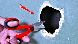 The method surprised a 50 year old mason! Repair a hole in the wall in 5 minutes