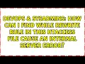 How can I find while rewrite rule in this htaccess file cause an internal server error