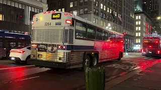 Boarding Leaving BxM3 Express Bus From Yonkers Getty Sq To 5 Av 40th Street 25