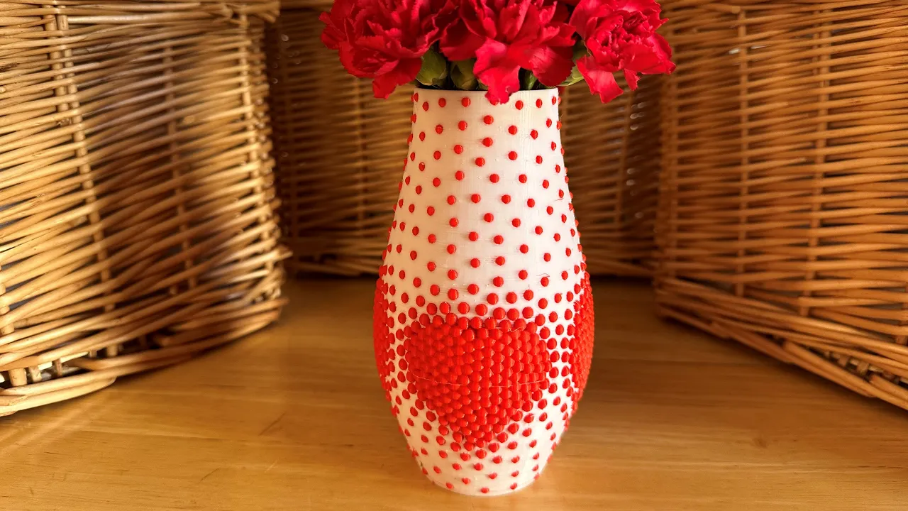 Pixel Heart Vase