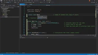 Stack Abstract Data Type Implemented using a Linked List