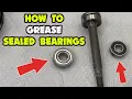 BEST WAY to Grease SEALED BEARINGS on Lawn Mower Blade SPINDLES make them last 3x as long