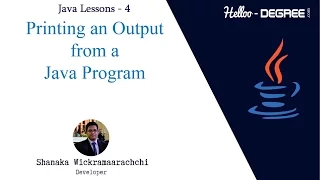 Printing an Output from a Java Program Lesson 4