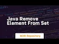 java remove element from set