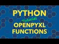 Python openpyxl Functions Formulas