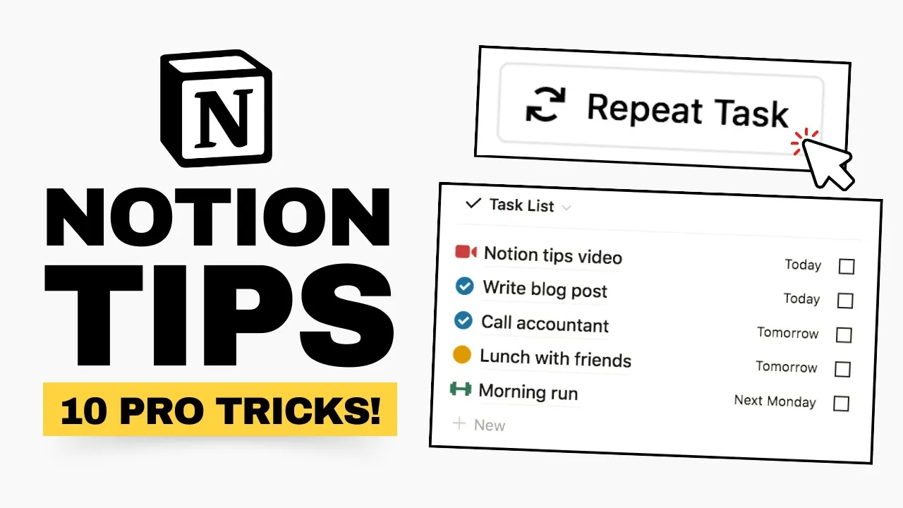 Outline Video 10 MUST-KNOW Notion Tips For 2024 (you WON'T have heard before)