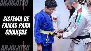 Sistema de faixas para crianças no Jiu Jitsu