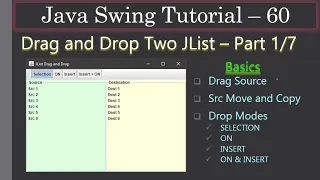 Drag Drop of JLists Part Basics Swing Tutorial