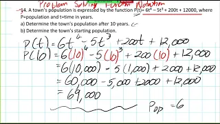 How to Learn Problem Solving with Function Notation Gr 11