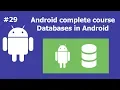 Databases in Android Complete Android Development Course For Beginners