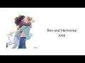 Ron Weasley and Hermione Granger kiss