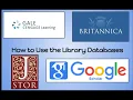 How to Use the Library Databases