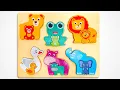discover Animals Their Babies with Acitivity Puzzle kids Toddler Toy fun