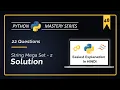 String Mega Set - 2 22 Must-Solve Python String Coding with Solution Detailed Solutions in Hindi