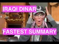 Iraqi Dinar Fastest Summary Breaking News Digital Dinar Guru Recap