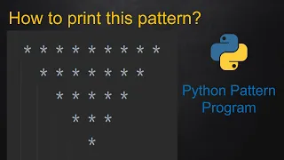 6 Python Pattern Program - Reverse Triangle without using any pre-defined method using While loop