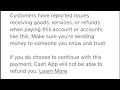 Beware of Cash App Scam on IG and Facebook