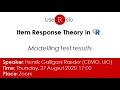 Item Response Theory in R with mirt