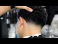 BARBER TUTORIAL - CURLY LOW TAPER FADE HAIRCUT FOR BEGINNERS