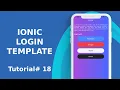 IONIC LOGIN PAGE Tutorial 18