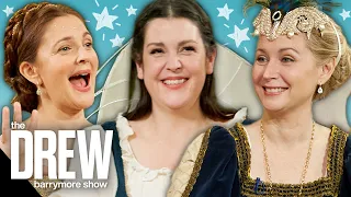 how drew barrymore inspired anjelica huston to join