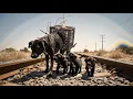 Lagu Rescue animal: Railway workers rescue mother dog trapped in plast