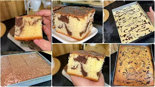 Super tall, light, and easy-to-make chocolate marble cake 😍
