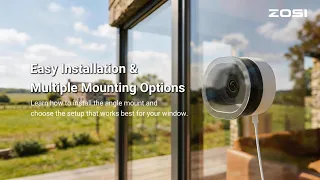 ZOSI Angled Window Mount Installation Multi-Directional Setup Guide