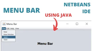How to create Menu Bar in java Netbeans GUI jmenu java swing