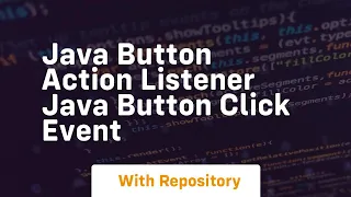 Java button action listener java button click event