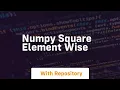 numpy square element wise