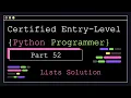 Certified Entry Level Python Programmer - Part 52