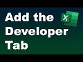 - How to Set Up VBA in Excel How to Get Access to the Developer Tab in the Excel Ribbon