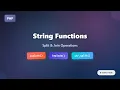 PHP String Functions Explode Implode Str - split Explained for Beginners
