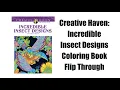 Creative Haven Incredible Insect Designs Coloring Book Flip Through