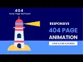 Responsive 404 Page Animation With CSS Free source code