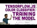 7 10 TensorFlow js Color Classifier Training the Model