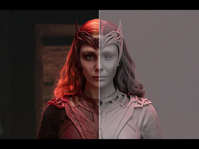 Making of "Scarlet Witch：Wanda" 3D Portrait