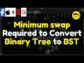 Minimum swaps required to convert Binary Tree into BST