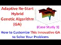 Adaptive Re-Start Hybrid Genetic Algorithm Test the Performance in Case Study 1