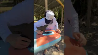 Assembling a new inflatable Paddleboard. #standuppaddleboard ￼#sailingbyefelicia ￼