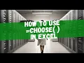 How to Use the Excel CHOOSE Function