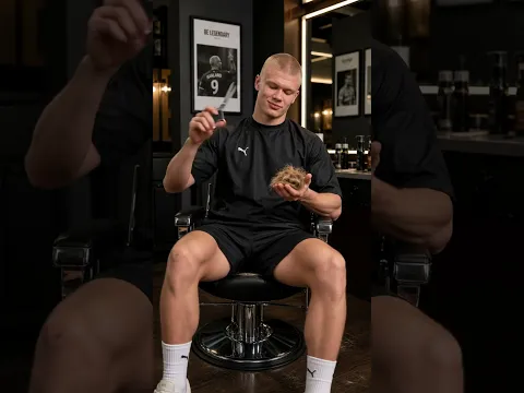 Erling Haaland new haircut #fy #erlinghaaland #haircut
