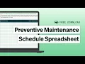 Creating a Preventive Maintenance Schedule Spreadsheet w Free Template Fleet Management Tools