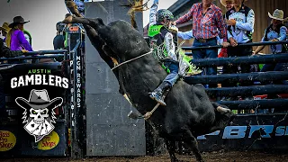 "Bull Riding is Fun!" Sage Kimzey rides Go Blue for 87.8 points | PBR Teams Highlight