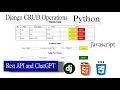 Django CRUD Operations Python Rest API Ajax HTML CSS and ChatGPT Complete Project