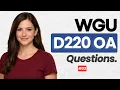 Pass WGU D220 OA - Real-Style Questions with Detailed Answer Explanations
