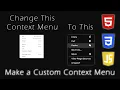 How To Make a Custom Context Menu - Right Click HTML CSS JavaScript