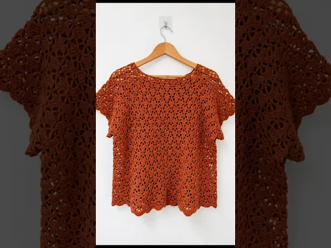 Blusa Ketlen passo a passo disponível no nosso canal Claudete Azevedo Crochê 🧶👇 #crochet